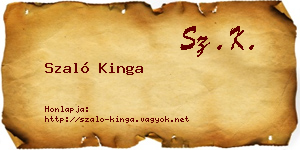 Szaló Kinga névjegykártya
